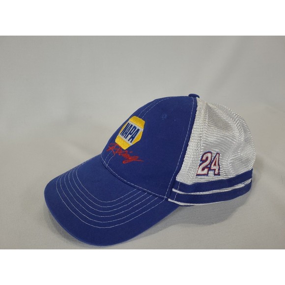 Napa‎ Racing 24 Hendrick Blue Adjustable Mesh Baseball Hat Cap Trucker Snapback - Picture 1 of 6